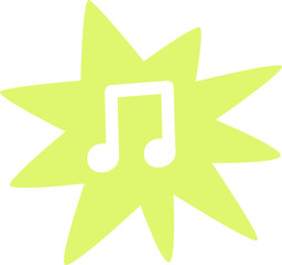 Music Note In Star Icon