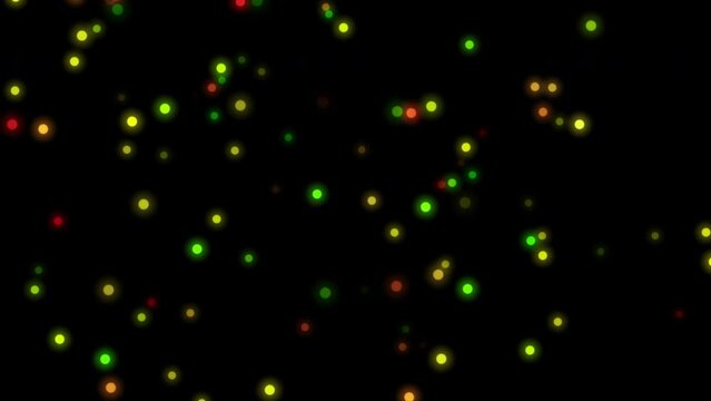 Floating particles in Juneteenth colors