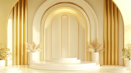 backdrop 3D rendering of wedding
