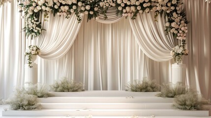 backdrop 3D rendering of wedding