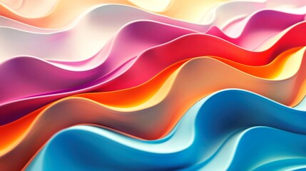 background 3D of wavy colorful