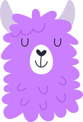 Lama Head Cartoon