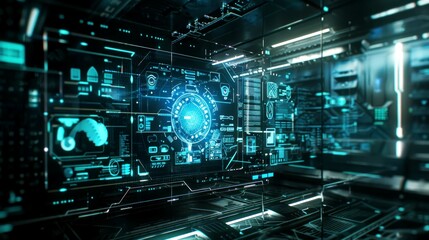 background digital technology hologram