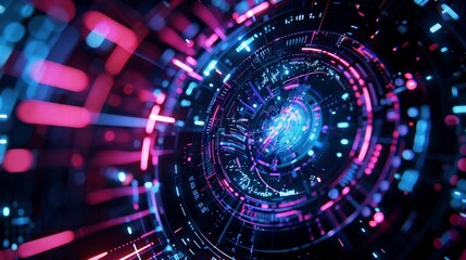 Obraz premium background digital technology hologram