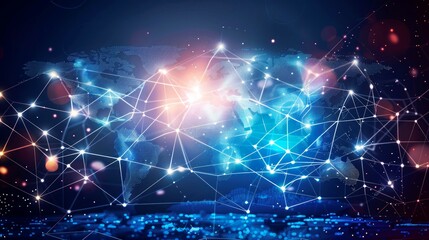 Fototapeta premium background illustration of digital network