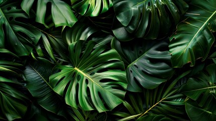 Fototapeta na wymiar collection leafs of tropical