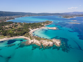 Naklejka premium Sithonia coastline near Karydi Beach, Chalkidiki, Greece