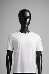 Un maniquí con indumentaria lisa para mockup de marcas de moda y ropa, modelo 