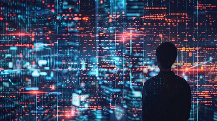 These images may feature AI algorithms at work, processing vast amounts of data, making predictions, and learning from patterns to enhance decision-making and efficiency