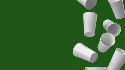 The Coffee paper cup for hot drink concept 3d rendering.