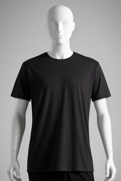 Un maniqu&iacute; con indumentaria lisa para mockup de marcas de moda y ropa, modelo 