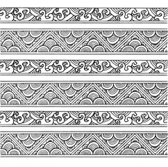 Vector illustration pattern vintage classical graphic isolated in a white background