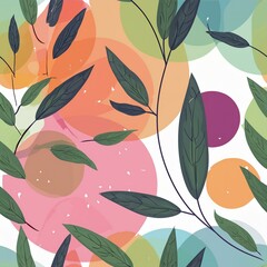 seamless pattern with leaves