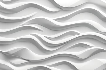 Fototapeta premium 3D illustration white seamless pattern waves light and shadow. Wall decorative panel1,vahid-enhance-6x-sharpen