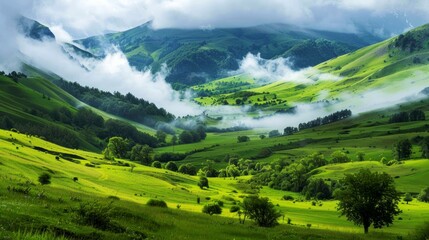 Obraz premium landscape of spring winter summer and autumn