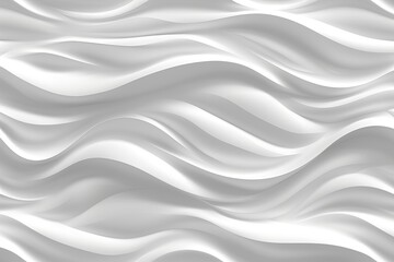 Obraz premium 3D illustration white seamless pattern waves light and shadow. Wall decorative panel1,vahid-enhance-6x-sharpen