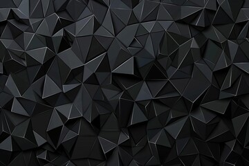 futuristic black polygonal triangular mosaic pattern on dark background abstract vector illustration