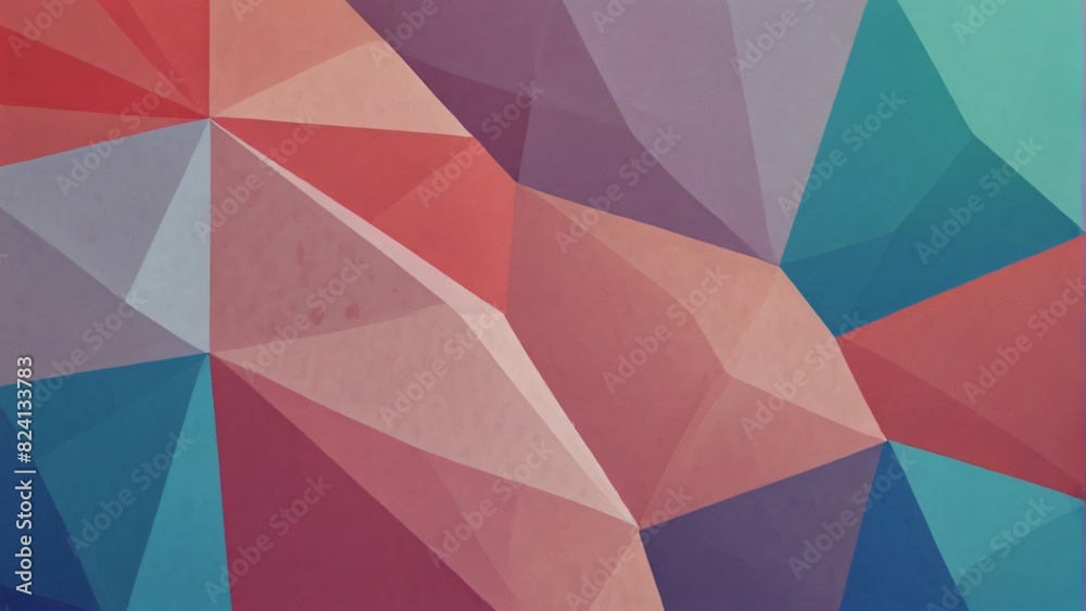 Fototapete colorful geometric background made up of triangles. the triangles are all different sizes and colors