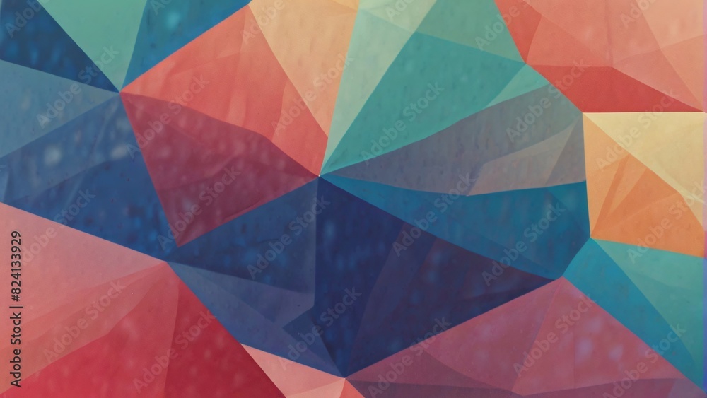 Fototapete colorful geometric background made up of triangles. the triangles are all different sizes and colors