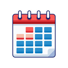 Calendar vector isolated on a white background