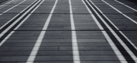 Black and white floor with perspective