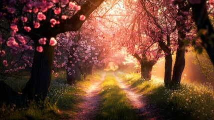 landscape of spring  winter  summer and autumn