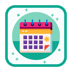 Obraz premium Calendar vector isolated on a white background