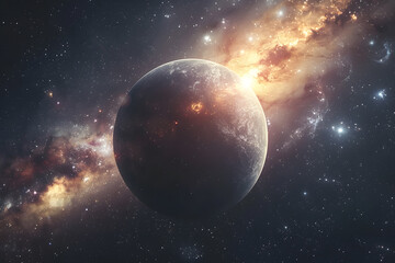 Obraz premium Big Bang colorful space galaxy fog cloud nebula. Universe science astronomy and stary night cosmos mockup background. Supernova concept wallpaper.