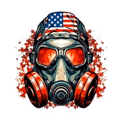 masker gas vector style