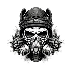 masker gas vector style