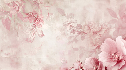 fondo en tono rosa pastel floreado con flores en marca de agua con espacio para copiar o invitacion digital diseño para fondo
