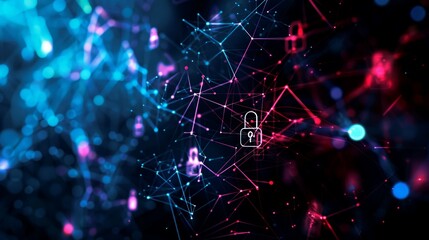 Obraz premium background digital security of network