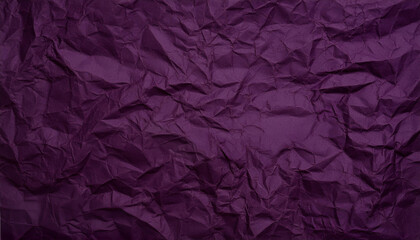 Crinkled dark purple paper texture background