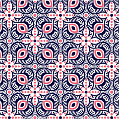 Geometric daisies with dotted pattern