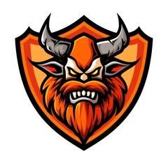 Obraz premium illustration art of head of beast on white background