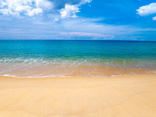 Beautiful beach sea in summer season,Travel and nature environment concept,Sea beach background Top...