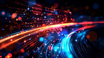 Fototapeta premium illustration high speed of internet access and cable