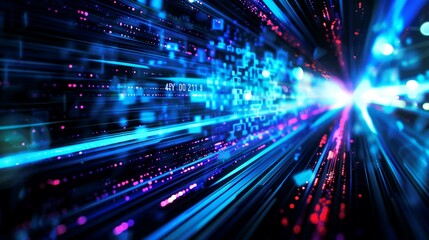 Obraz premium illustration high speed of internet access and cable