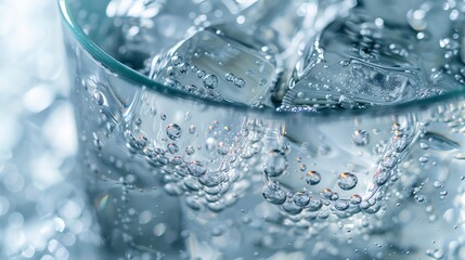 A detailed close-up shot of water. Perfect for advertising or illustrating thirst-quenching beverages.
