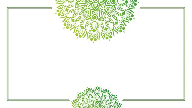 Green decorative mandala background