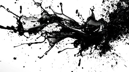 Naklejka premium illustration splash ink and brush on white background