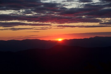 Great Smoky Mountains National Park Scenic Sunrise Landscape