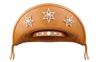 Traditional Cangaceiro hat in Brazil in realistic 3d render with transparent background
