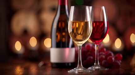 Glass of wine. Close-up: glass of wine. Ideal for themes related to wine, luxury and fine dining