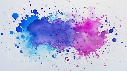 watercolor stain with paint splatter abstract artistic background watercolor painting