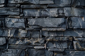 horizontal black stone texture for pattern and background
