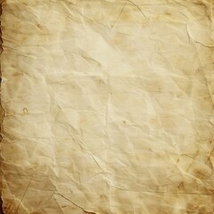 Old paper page retro aged original background or texture. Brown kraft paper crumpled texture background.