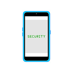 SECURITYと表示されたスマートフォン