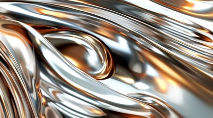 illustration 3D of fluid and wavy