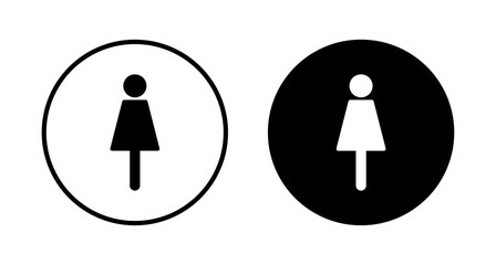 Female icon vector isolated on white background. woman icon vector